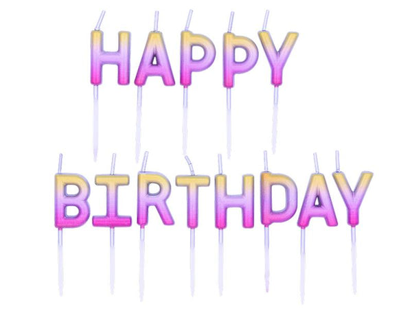 Happy Birthday Candles - Rose Gold Ombre Crosswear