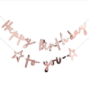 Happy Birthday To You Banner - Rose Gold Unique Party Supplies