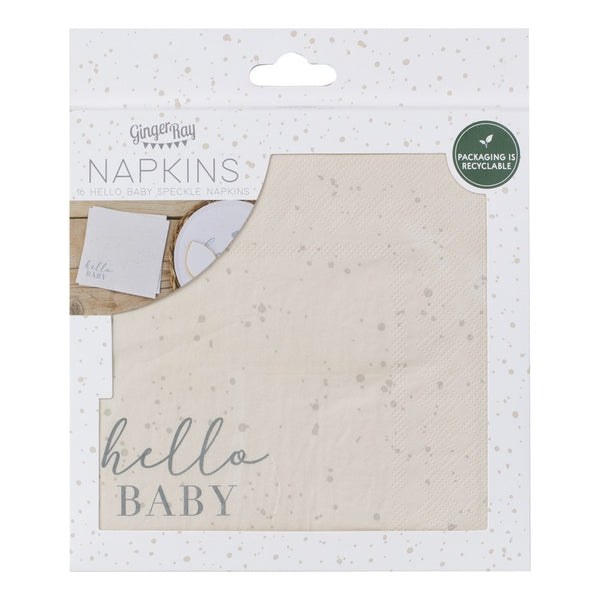 Hello Baby - Neutral Party Napkins (16) Ginger Ray
