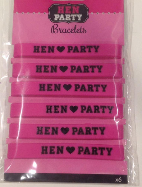 Hen Party Bracelets - 6 Pack Unique Party Supplies NZ