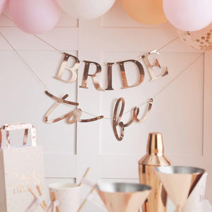 Rose Gold Bride to Be Banner Ginger Ray