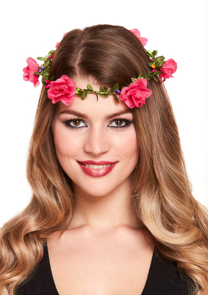Flower Headband - Hot Pink Unique Party Supplies NZ