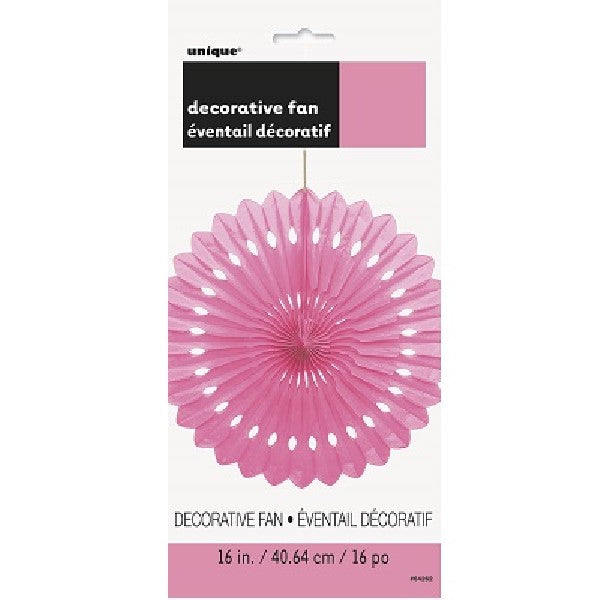 Large Decorative Paper Fan - Hot Pink (Single fan-16") Crosswear