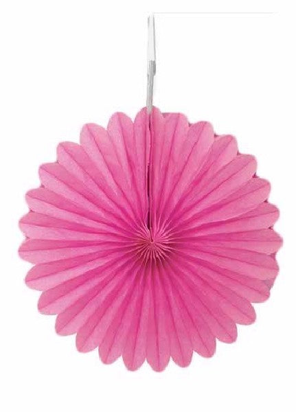 Small Decorative Paper Fans - Hot Pink (3 Pack-6") Crosswear