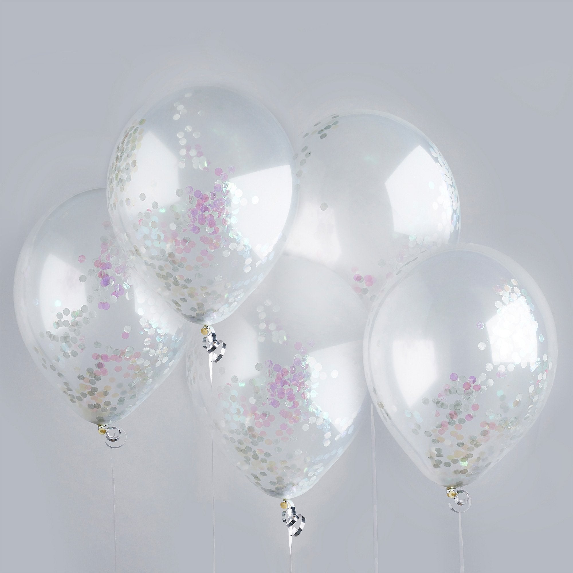 Confetti Balloons (5) - Iridescent (12") Crosswear