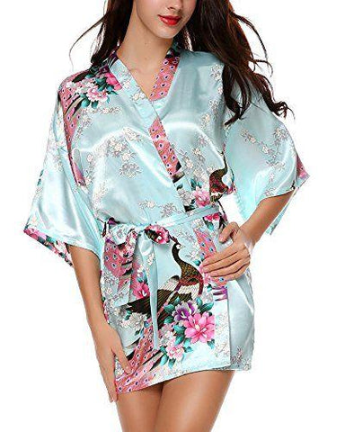 Kimono Robe - Light Blue/Green Unique Party Supplies NZ
