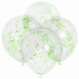 Confetti Balloons (6) - Lime Green (12") Crosswear