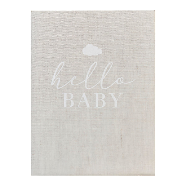 Hello Baby Linen Baby Journal Book Ginger Ray