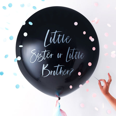 Little Sister or Little Brother - Gender Reveal Balloon Ginger Ray