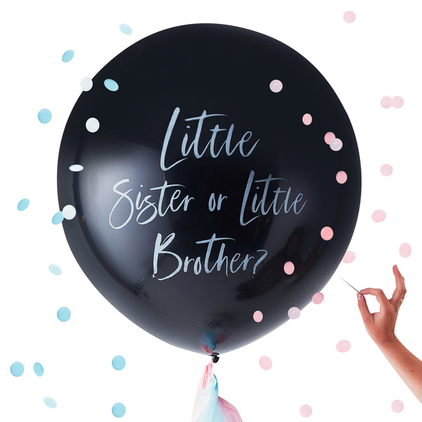 Little Sister or Little Brother - Gender Reveal Balloon Ginger Ray