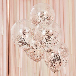 Confetti Balloons (5) - Rose Gold (12") Ginger Ray