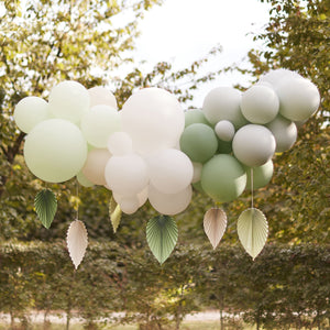 Sage Balloon Garland with Palm Spear Fans Ginger Ray