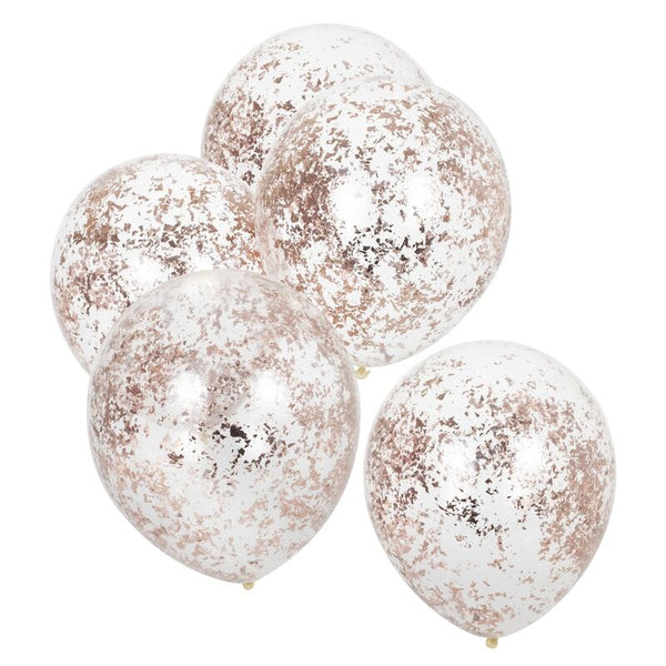 Confetti Balloons (5) - Rose Gold (12") Ginger Ray
