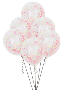 Confetti Balloons (6) - Neon (12") Crosswear