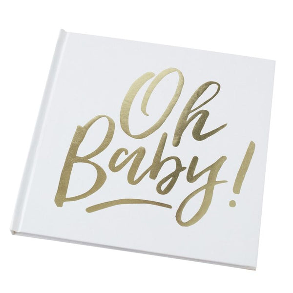 Gold Oh Baby! Guest Book Ginger Ray