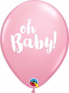 Oh Baby Balloons (25!) - Pink (11") Unique Party Supplies