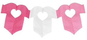 Baby Shower Garland - Pink and White Crosswear