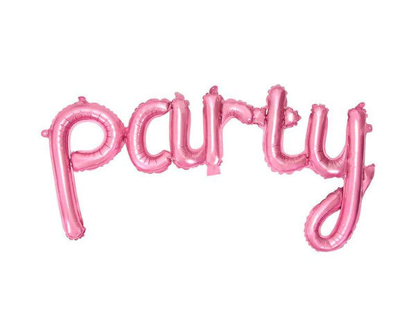 'Party' Script Balloon - Pink Crosswear