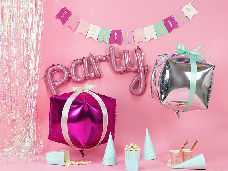 'Party' Script Balloon - Pink Crosswear