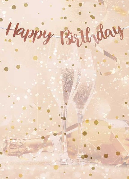 Happy Birthday Banner - Rose Gold Unique Party Supplies