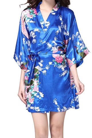 Kimono Robe - Royal Blue Unique Party Supplies NZ