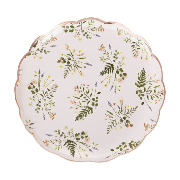 Floral Tea Party Paper Plates (8) Ginger Ray