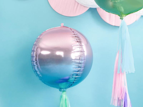 Ombre Ball Foil Balloon - Violet & Blue (35cm) Unique Party Supplies NZ