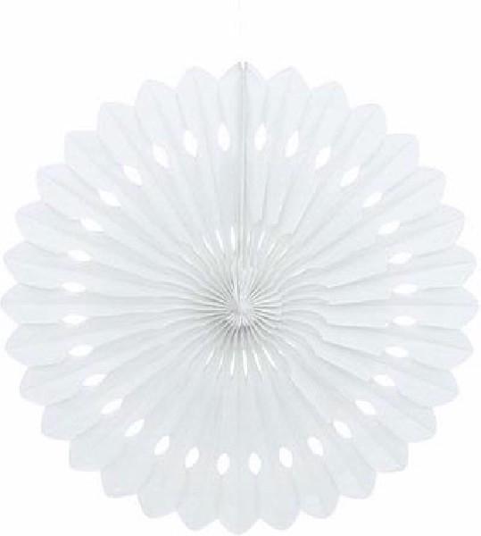 Large Decorative Paper Fan - White (Single fan-16") Crosswear