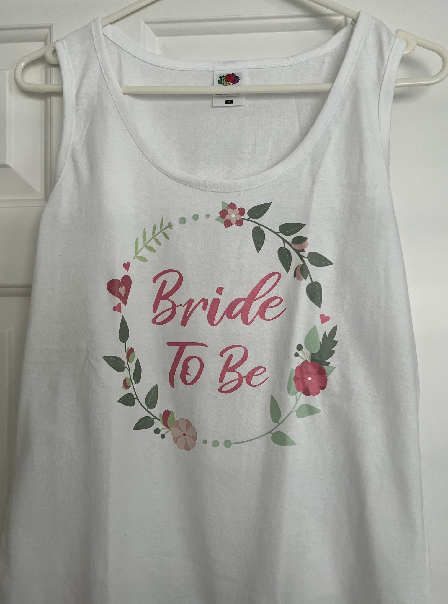 Bride to Be Singlet/Vest - Wreath Design Unique Party Supplies NZ